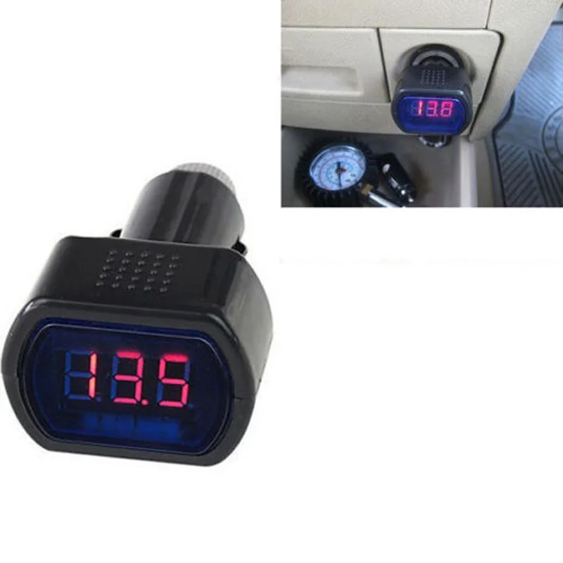 

Mini 12V-24V Black Shell Digital Red LED Display Volt Meter Car Voltage Gauge Cigar Lighter Plug Car Digital LED Accessories