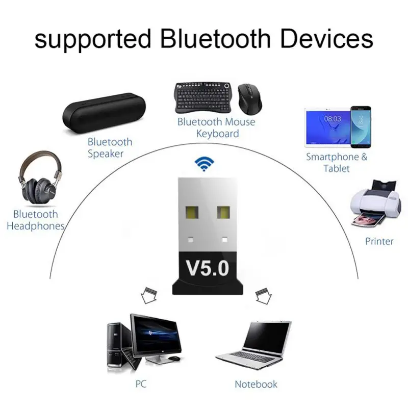 

USB Bluetooth 5.0 Adapter Receiver Wireless Mini USB Bluetooth Dongle receiver Laptop Mouse Keyboard Accessories