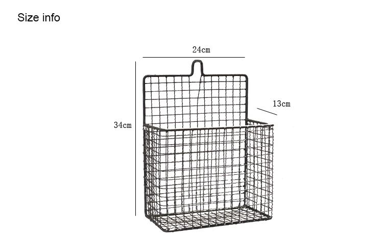 Деревенский металлический провод настенный журнал, файл и почтовый держатель корзина