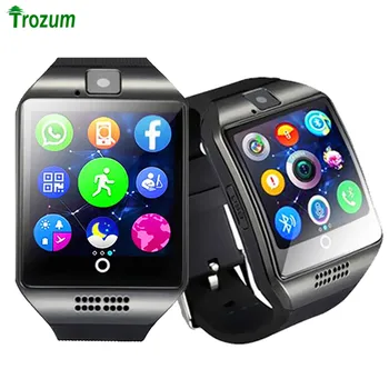 

Bluetooth Smart Watch Q18 With Touch Screen Support TF Sim Card Camera Smartwatch Q18S for Android Phone Men Passometer Wearable