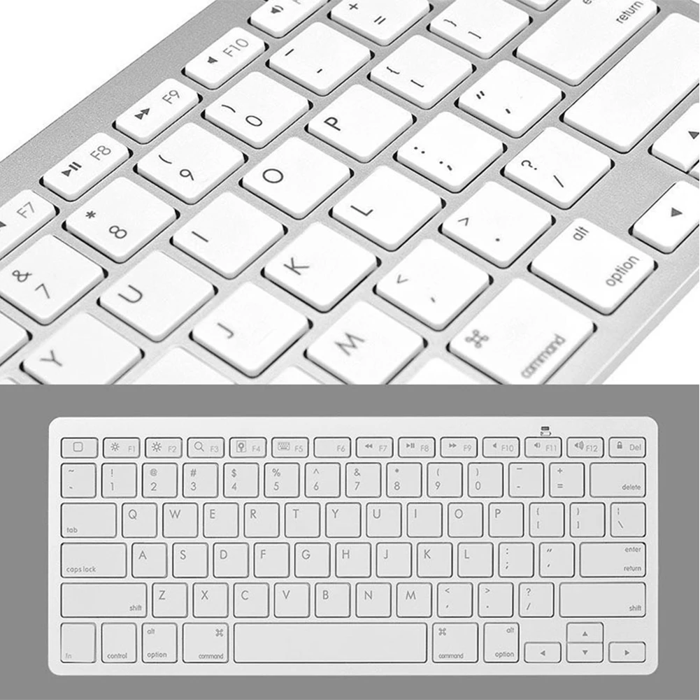 Ultra slim Wireless Keyboard Bluetooth 3.0 For Apple Series/ Book/Smart Phones/PC Computer Black/White