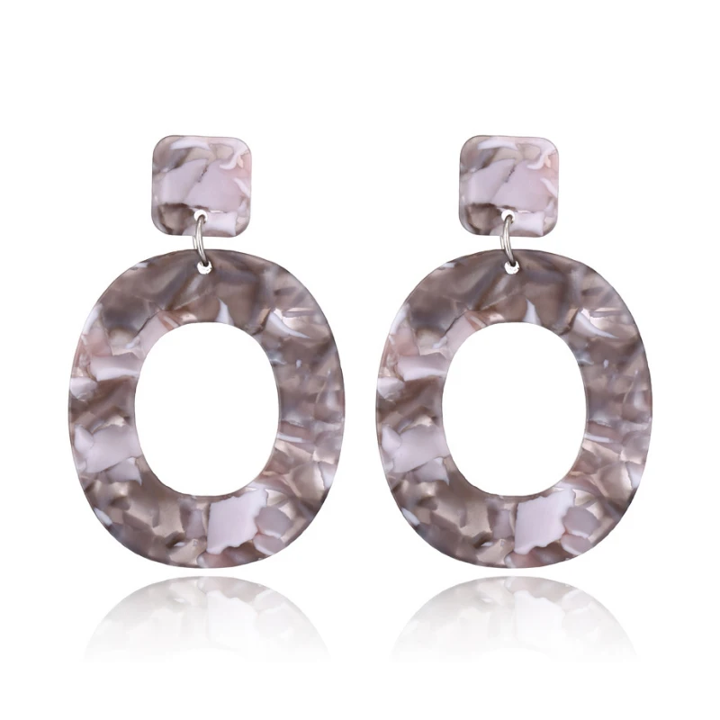 

Fashion Acid Acrylic Resin Earrings Dangle Oval Earrings for Women Long Acrylic Pendant Earrings Fashion Jewelry