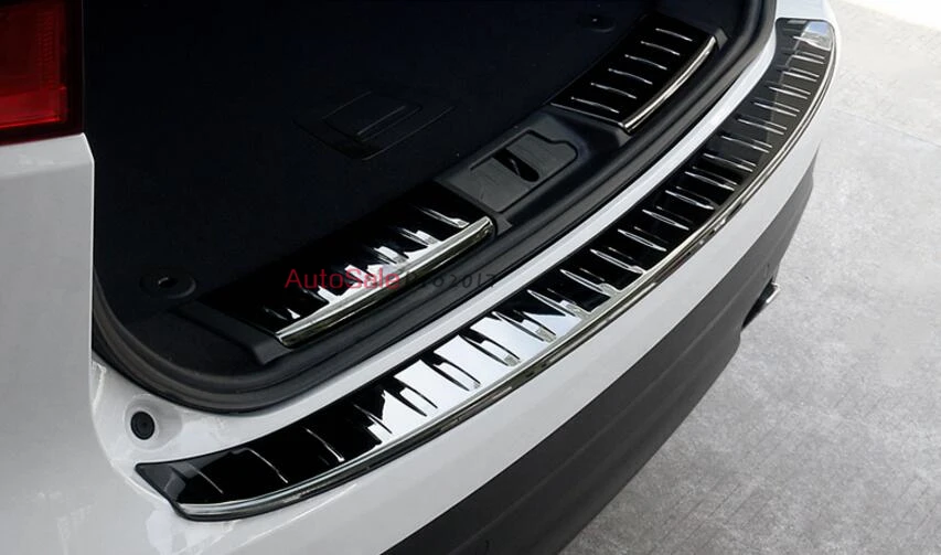 

For Jaguar F-Pace X761 2016 2017 Stainless steel Inner+ Outer Rear Bumper Protector Sill Trunk Plate Trim Cover Guard