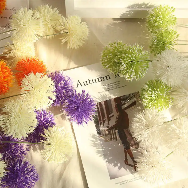 Искусственные шелковые искусственные цветы Одуванчик цветочный свадебный букет декоративное украшение в виде гортензии лоза цветы букет для украшения шелка 19APR22