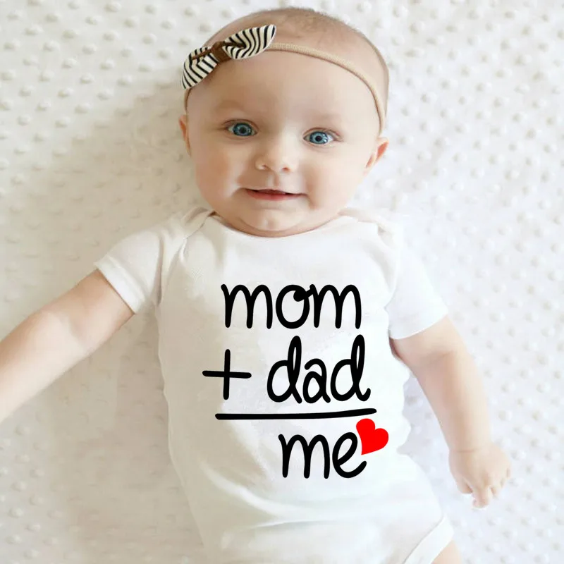 

Summer Cotton Newborn Baby Clothes Boys Girls Cotton Bodysuit Funny Cute Kawaii Outfits Infant Short sleeve Daddy Mom Gift