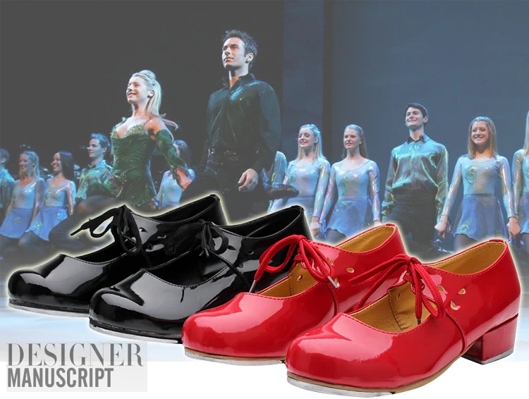 Красные туфли из искусственной кожи на низком каблуке, с острым носком, для девочек, для танцев, LHPR