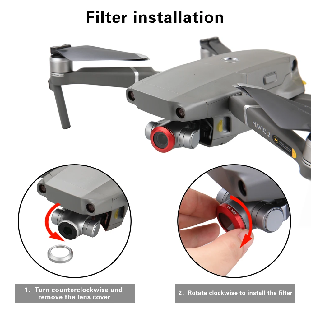 Фильтр для объектива камеры ND4 8 16 HD UV DJI Mavic 2 ZOOM RC Квадрокоптер с 4K камерой Дрон |