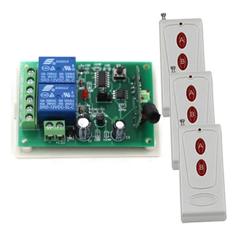 

12V 2CH RF Remote Control Switch Wireless Remote System 315/433 MHZ 3 Transmitters And 1 Receiver 3316