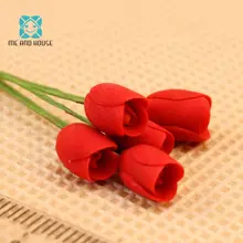 1:12 Кукольный домик миниатюрная глина цветной тюльпан орнамент цветок 10 шт. садовые аксессуары