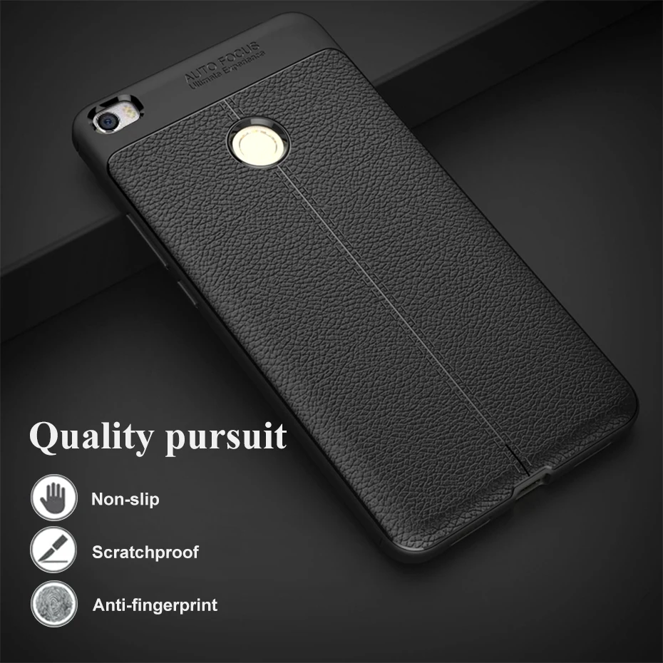 

FastDeng High Quality soft TPU Litchi Leather Case For Redmi Note4 Note5 Note7 Ultra Thin Shockproof Cover For Xiaomi 6 6X 8 9
