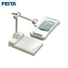 FEITA 86H 10X оптический прозрачная стеклянная лупа с светодиодный светильник(последняя) настольный Тип промышленный увеличительное бай bo стеклянные лампы