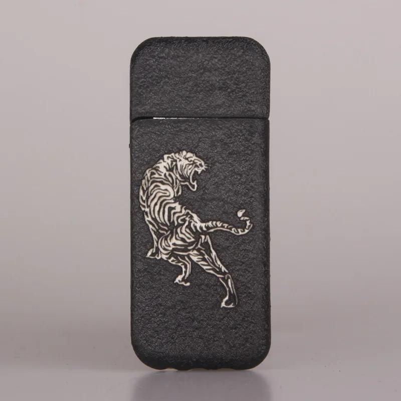Черный матовый жемчуг ультратонкий шлифовальный круг Зажигалка cadeau homme