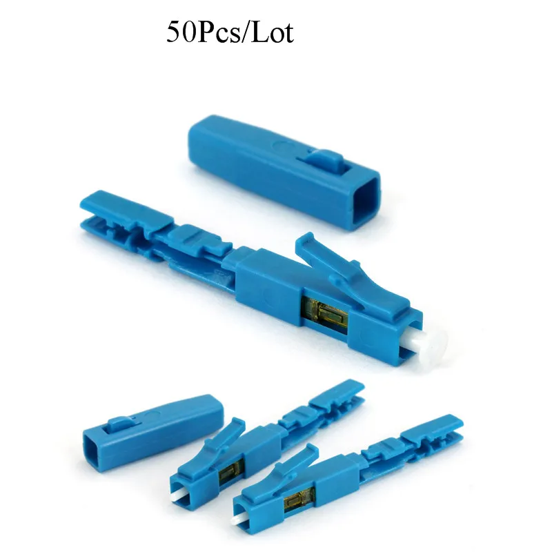 50PCS 100PCS FTTH LC fast connectorUPC APC single mode SM telecom level communication equipment optical fibre field connector