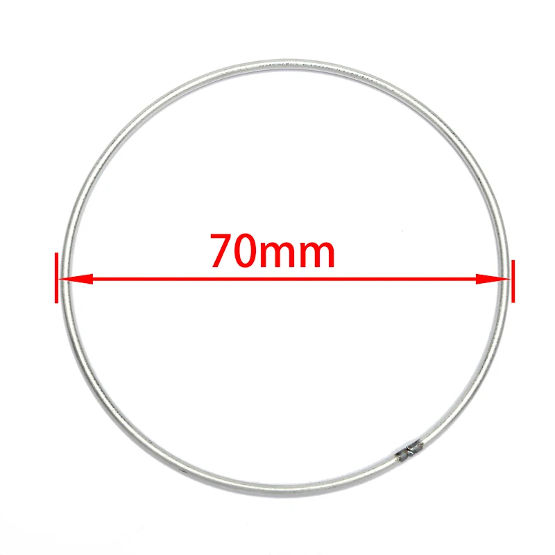 70mm 10 шт 35-400 мм Ловец снов Reve круглые кольца фурнитура Висячие круглые металлические кольца Pour Attrape Reve Net ювелирные изделия брелок DIY - Цвет: 70mm