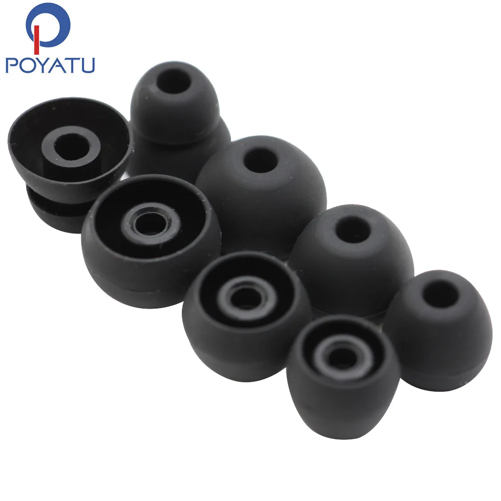 

POYATU Replacement Ear tips Silicone For UrBeats 2.0 Beats Tour2 Tour 2.5 In-ear Headphone Ear tips Eargels Ear Tips Black