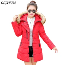 font b 2017 b font women jacket and parks cotton long section padded jacket Korean