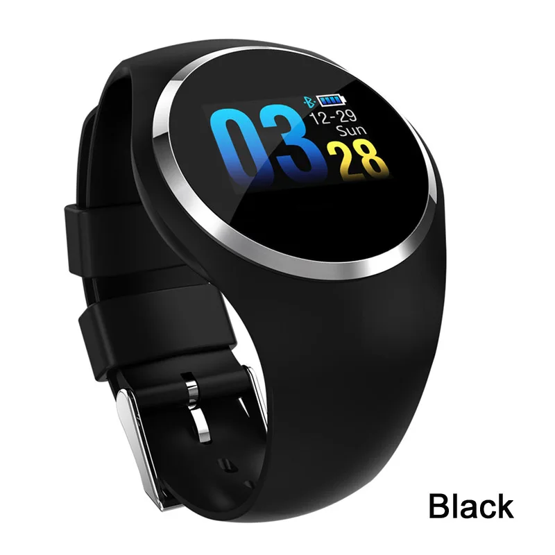 Greentiger Q1 Смарт-часы фитнес-трекер для измерения сердечного ритма водонепроницаемые носимые устройства умные часы для мужчин и женщин часы для IOS Android - Цвет: Черный