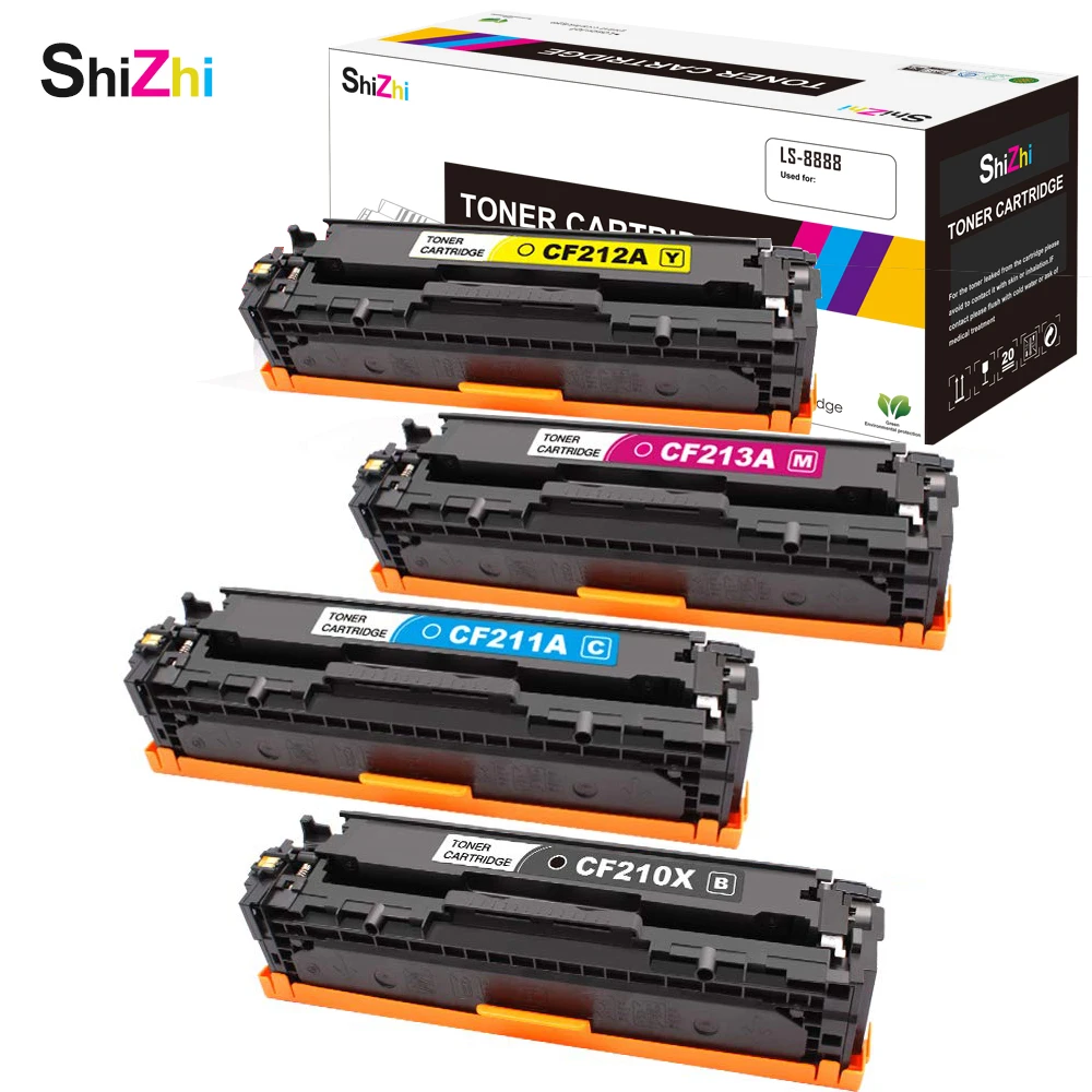 SHIZHI CF210A CF211A 212A CF213A 131A совместимый тонер картридж HP LaserJet Pro 200 цветов M251n M251nw M276n M276nw
