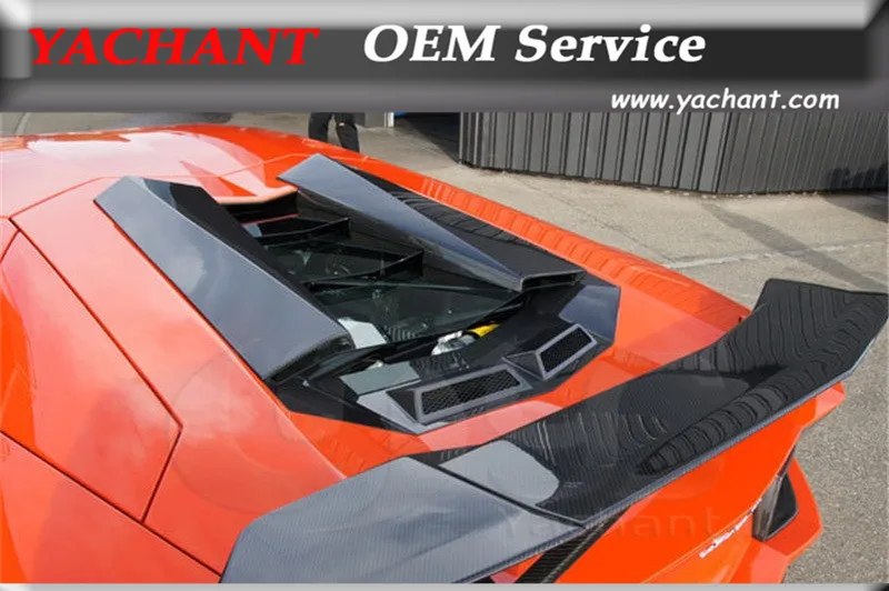 

Dry Carbon Fiber Fit For Aventador LP700 NOVITEC TORADO Style Engine Bonnet Roof Scoop Center & Side Air Duct Not for Roadster