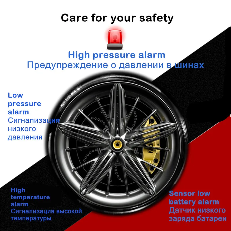 Bluetooth система мониторинга давления в шинах автомобиля система мониторинга давления в шинах 4 внешних датчика универсальная для Bluetooth 4,0 Android IOS Телефон