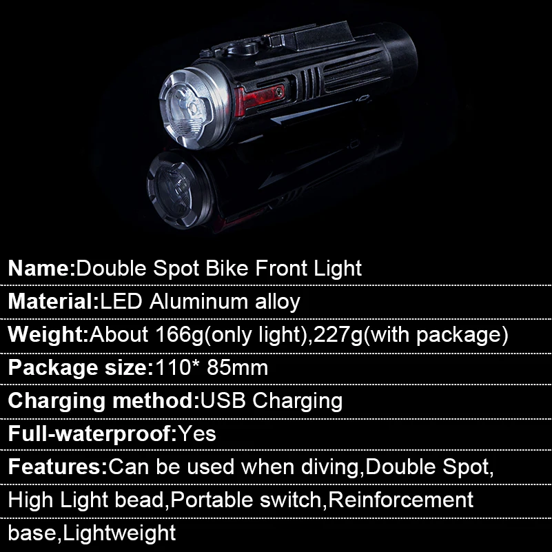 Best WEST BIKING USB Rechargeable Bicycle Front Light Bike Super Bright Cycling Waterproof Torch Double Spot Lamp LED Safety Light 4