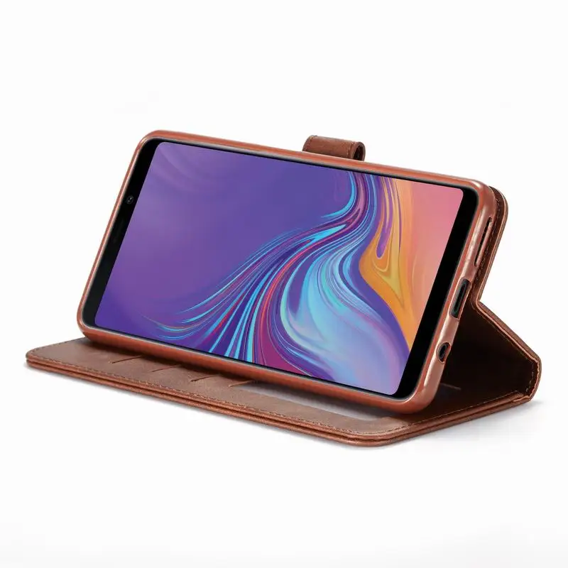 حقيبة لهاتف سامسونج غالاكسي A50 حالة غطاء الوجه محفظة جلدية كتاب غطاء خمر المغناطيسي حامي فوندا لسامسونج A50 A 50 Etui