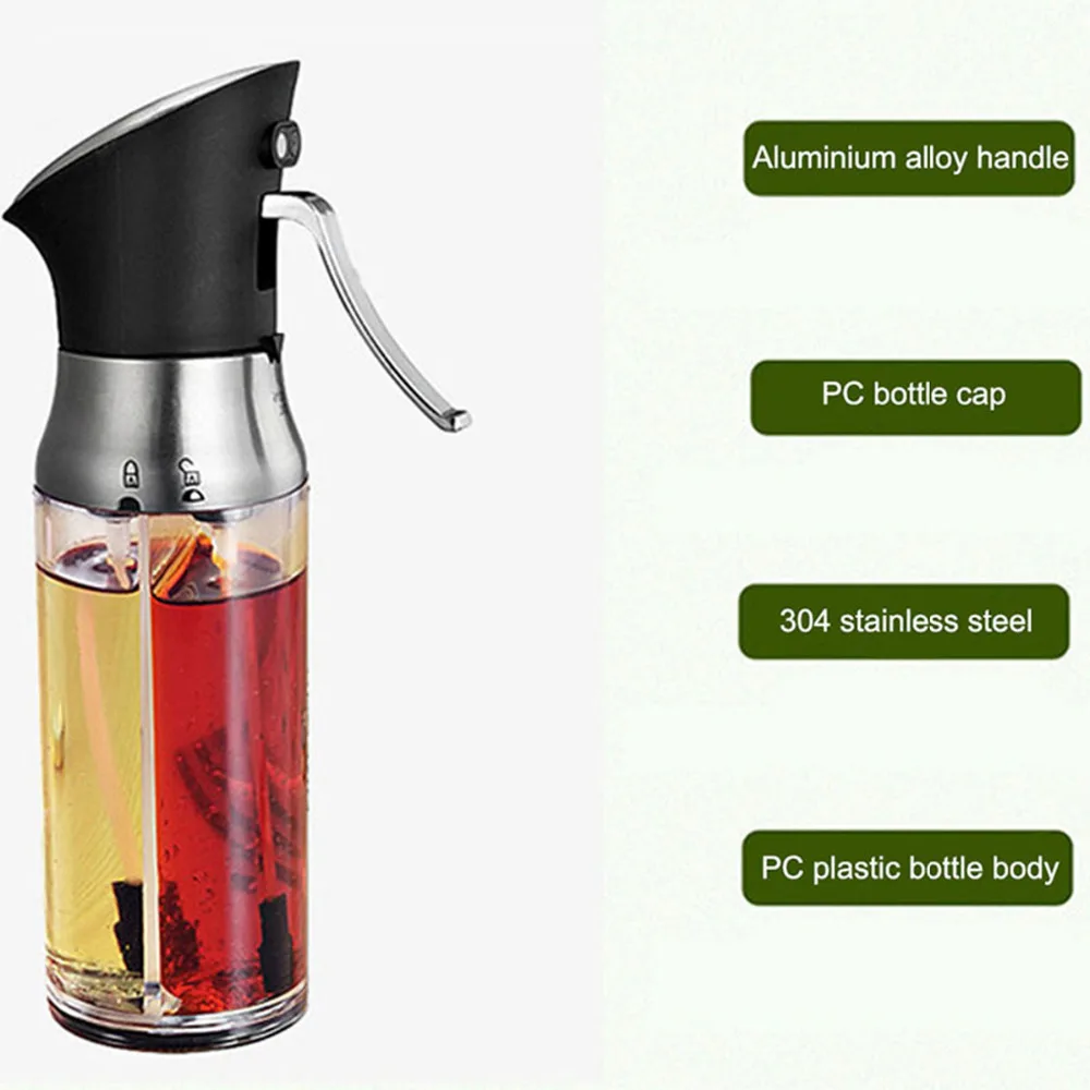 Kaufen 2 in 1 Olivenöl Sprayer Separate Düsen Essig Sprayer Honig Dispenser Pumpe Spray Flasche Für BBQ Küche Gewürz Werkzeuge