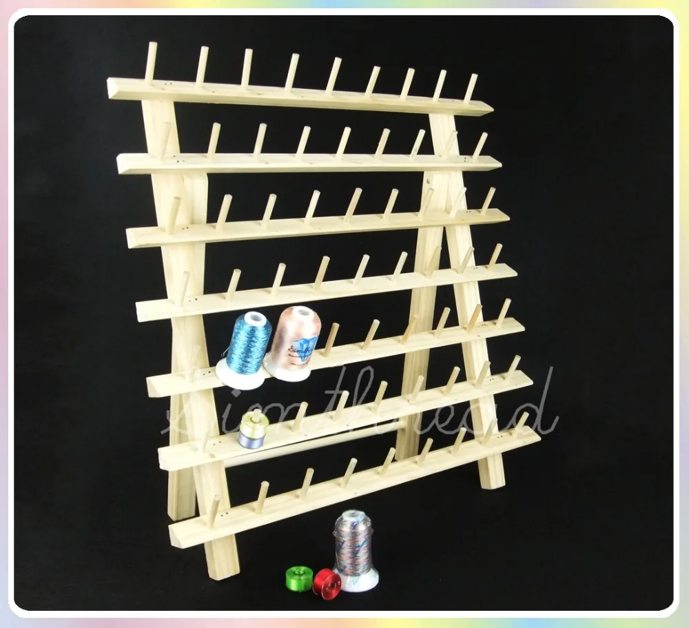 

NEW ARRIVAL Simthread wooden Thread rack for 63 mini-king spools threads, thread stands