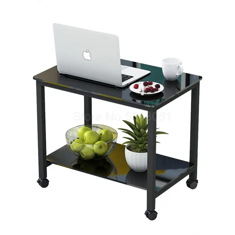 

Simple carbon steel tempered glass small coffee table mobile small table sofa side corner several balcony square table