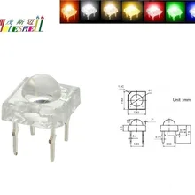 100 шт 5 мм 4-контактный круглый Piranha светодиодный красный цвет желтый, синий; размеры 34–43 Зеленый Белый Оранжевый теплый белый прозрачный объектив СВЕТОДИОДНЫЙ светильник Superflux светодиодный
