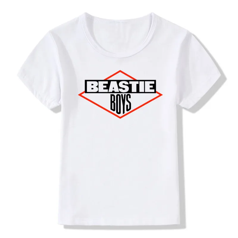 Детская футболка с принтом Beastie Boys Swag летняя классная футболка в стиле хип-хоп для мальчиков и девочек детские топы, одежда ooo698 - Цвет: WHITE A