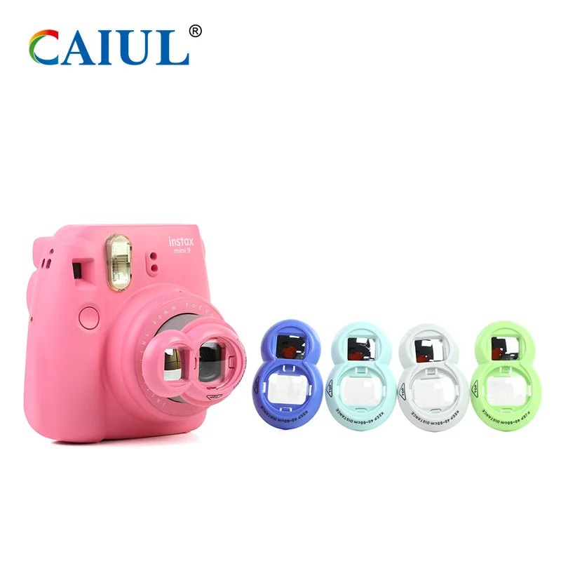 

CAIUL mini close-up lens for Fujifilm instax mini8 mini9 mini7S instant camera lens UV filter with self-portrait mirror