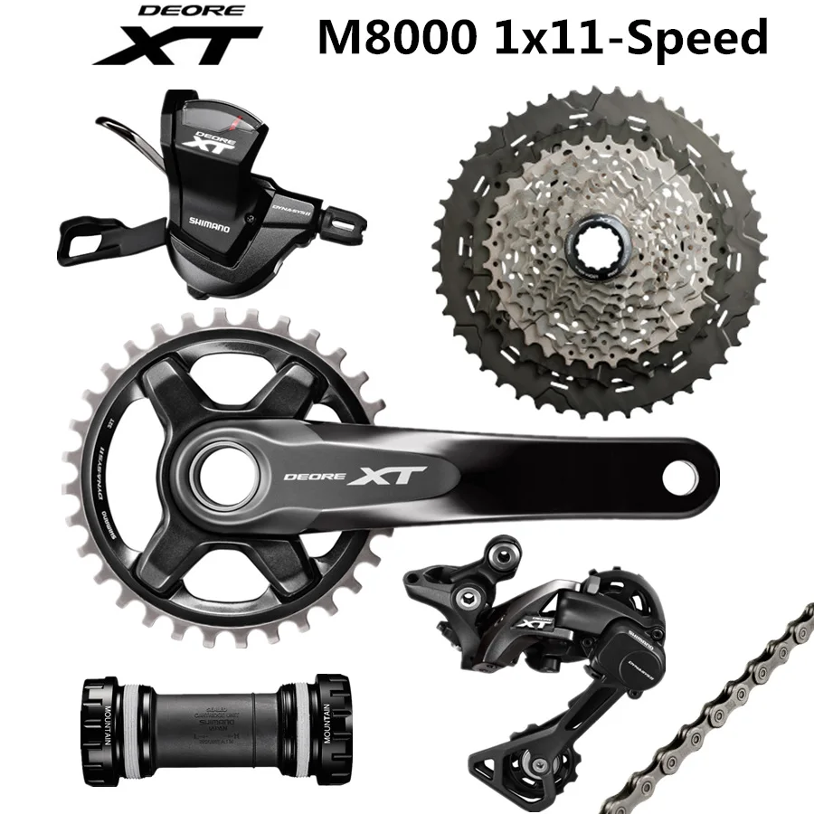 SHIMANO DEORE XT M8000 Группа комплект 32T 34T 165 170 175 шатун горный велосипед Группа Комплект 1x11-скорость 40T 42T 46T M8000 задний переключатель