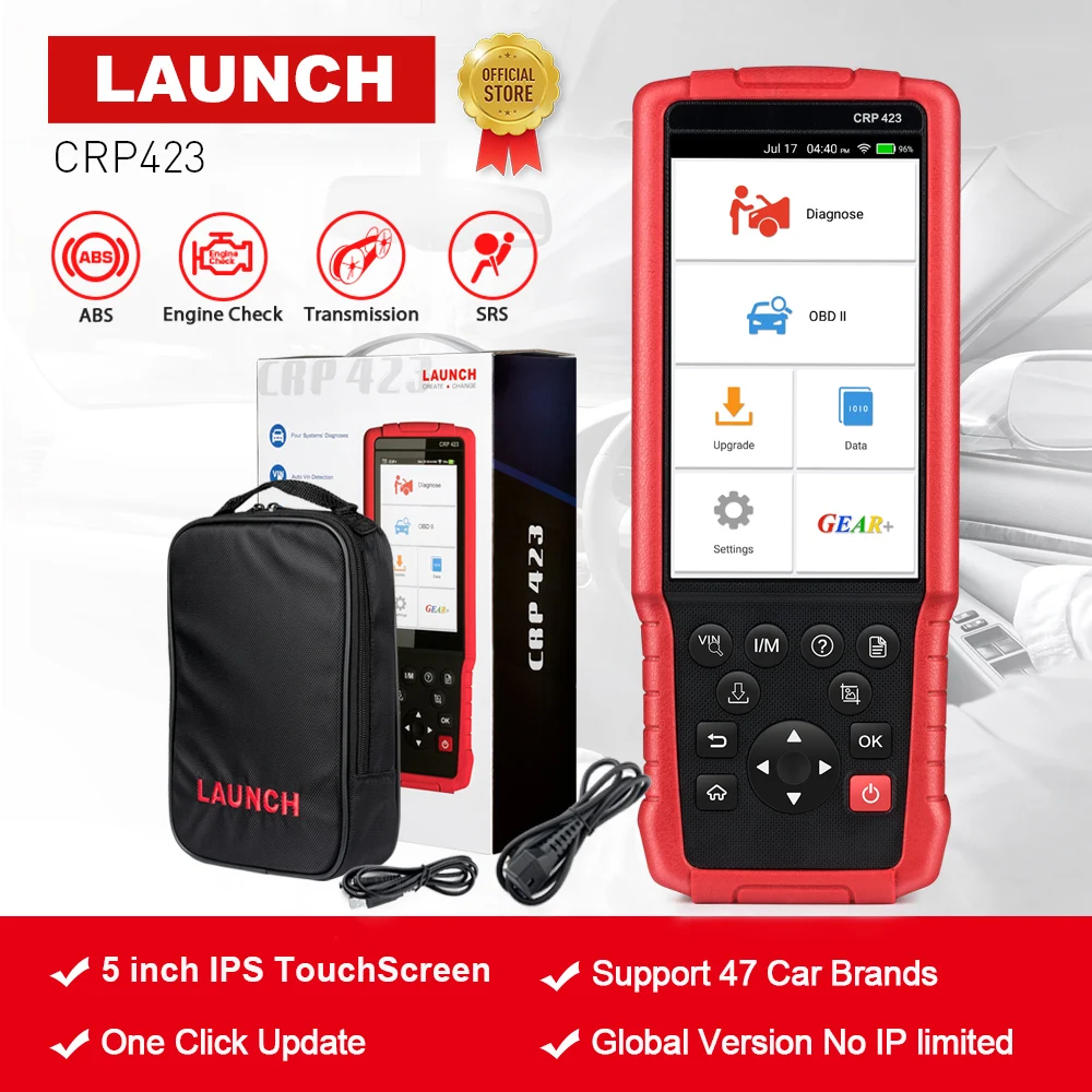 

LAUNCH CRP423 obd2 code reader for Engine/ABS/Airbag/AT X431 CRP 423 Auto OBD 2 Diagnostic tool Multi-language good than CRP123