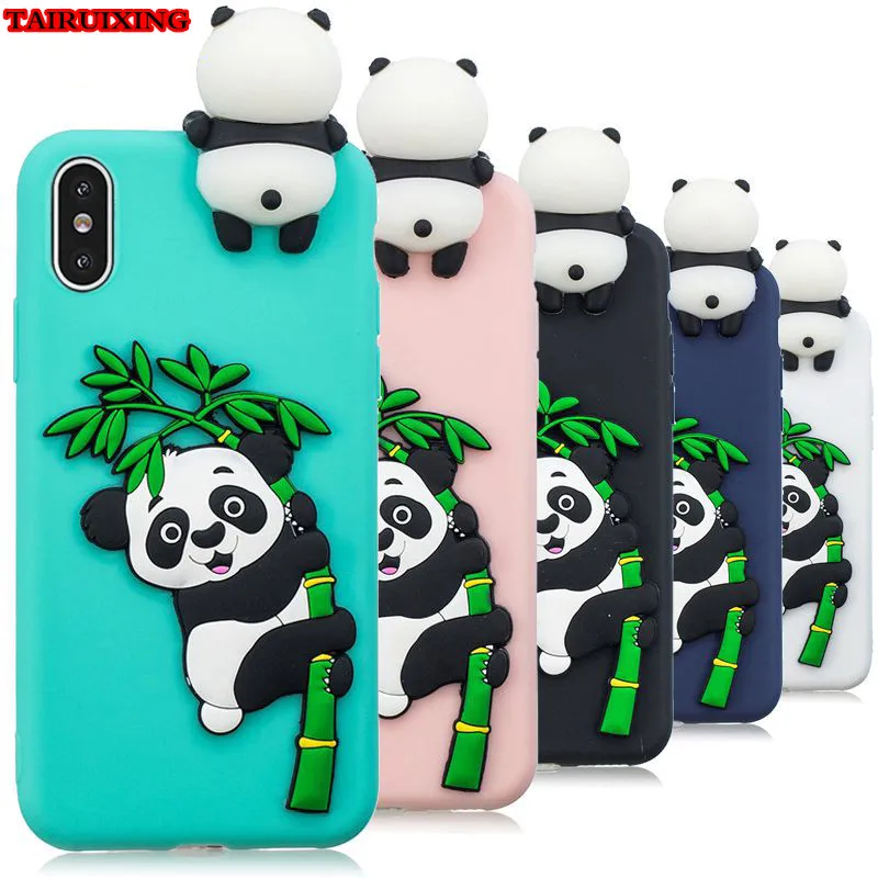 

Lovely Cartoon 3D Panda Silicone Cover For Huawei Y3 Y5 2018 P20 Lite Pro Mate 10 9 Lite Honor 7C 7X 3E Enjoy 8 7A 7S Phone Case