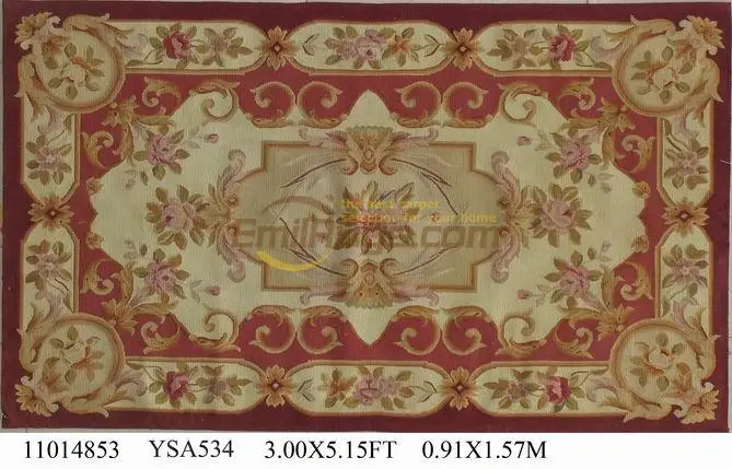 Чисто ручной Французский Aubusson ковры aubusson в 91 см x 157 см 3'x 5.15 'gc088aubYSA534
