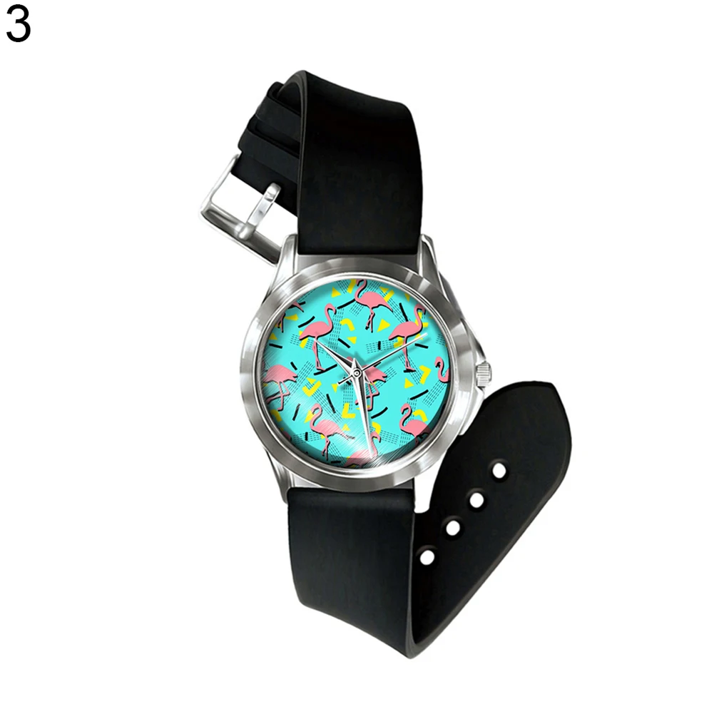Креативные мужские и женские Кварцевые аналоговые наручные часы с рисунком фламинго, Горячая Мода, популярные часы-браслет унисекс, Прямая поставка