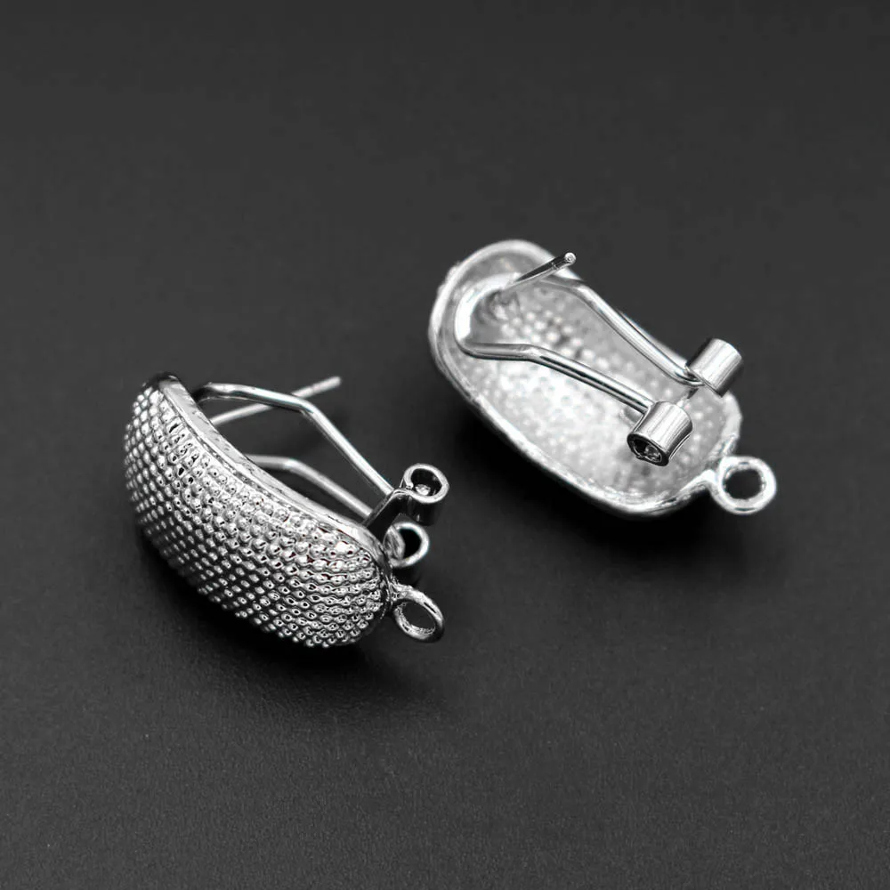 Серьги гвоздики клипсы с петельками прямоугольные африканские нигерийские Чили