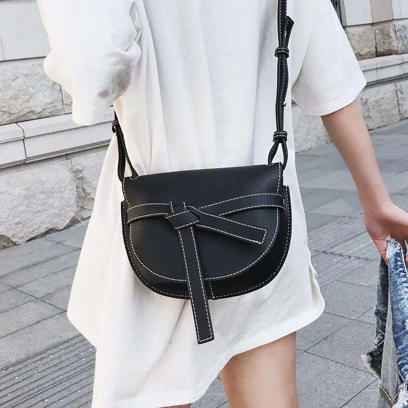 SWDF Lady Bag Classic Simplicity Saddle Bag 2019 Korean Version Fashion Belt Lady Shoulder Crossbody Packet High Quality Leather SWDF Lady Bag Classic Simplicity Saddle Bag 2019 Korean Version Fashion Belt Lady Shoulder Crossbody Packet High Quality Leather