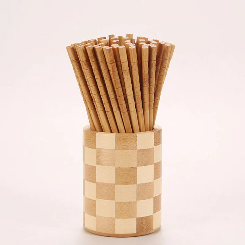 1 пара, натуральные бамбуковые деревянные палочки для еды, здоровые китайские палочки для карбонизации, многоразовые палочки Хаши, суши, палочки для еды, подарочная посуда X
