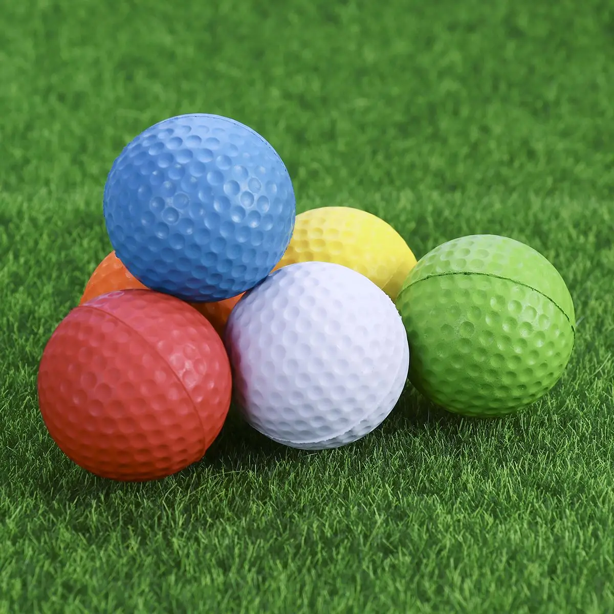 6pcs Soft Flexible Practice Golf Balls PU Golfballs Indoor Outdoor Training Golf Ball