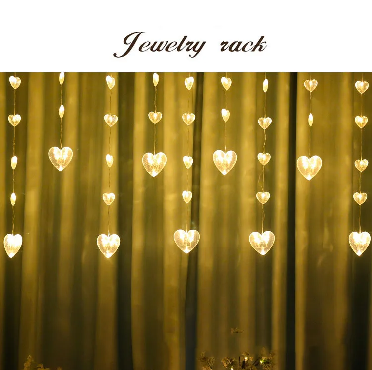 

DC004 Love Heart Repeated use Light String For Wedding Photography Curtain Light Room And Store Decoration Birthday Party