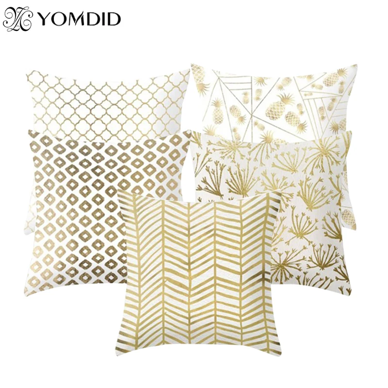 

Polyester Peachskin Material Pillowcase Geometric Pattern Cushion Cover Printed Pillowcases Home Living Room Sofa Bed Decoration