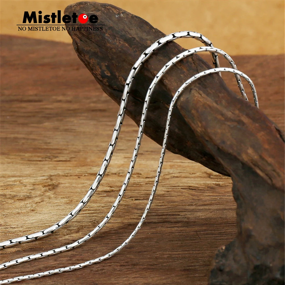 

Authentic 100% 925 Sterling Silver Classic Vintage 1mm 1.5mm 2.0mm Necklace Chain Jewelry For Women Or Men