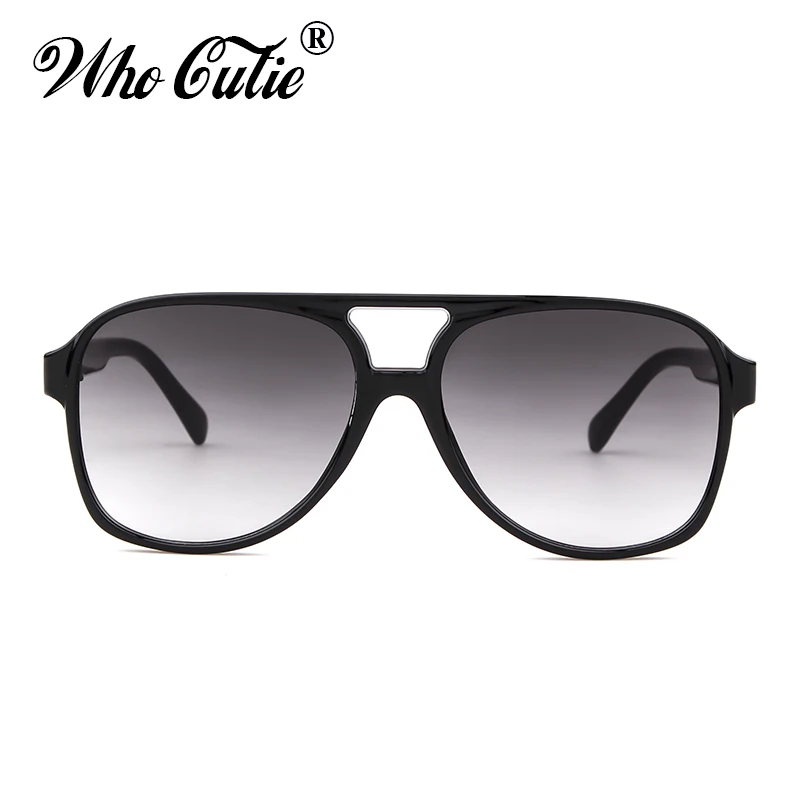 Who Cutie, негабаритные солнцезащитные очки-авиаторы для женщин, фирменный дизайн, черепаховая оправа, модные авиационные солнцезащитные очки, оттенки OM788