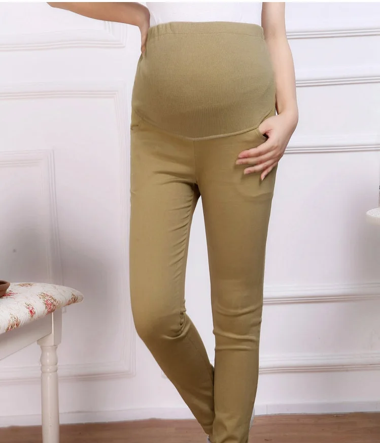 Новая коллекция Весна/осень для беременных брюки хлопок упругий живот брюки с высокой талией Штаны женщин беременных брюки карандаш тонкий брюки 7122