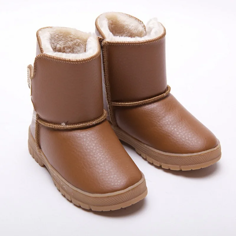 Г. Новые зимние детские ботинки для мальчиков и девочек детские Нескользящие теплые ботинки на плоской подошве детская теплая Утепленная обувь HJ028