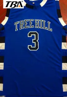Image TBA Cheap Film Throwback Basketball Jerseys,Nathan Scott 3 One Tree Hill Ravens Movie Stitched Blue Jersey Free Shipping