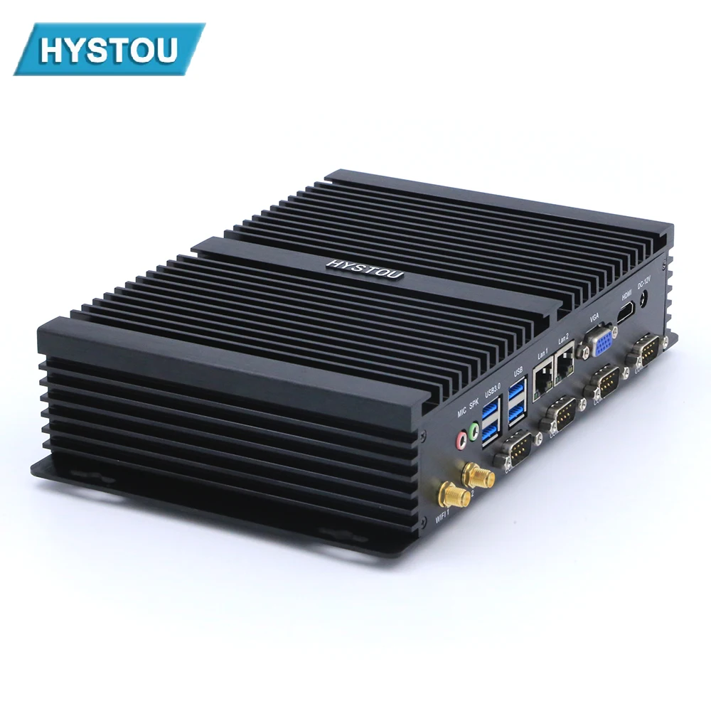 Intel Core i5 3317u промышленный ПК 1007u безвентиляторный мини Windows 10 TV Box HDMI 4 RS232 Dual NIC 2 LAN 8 USB