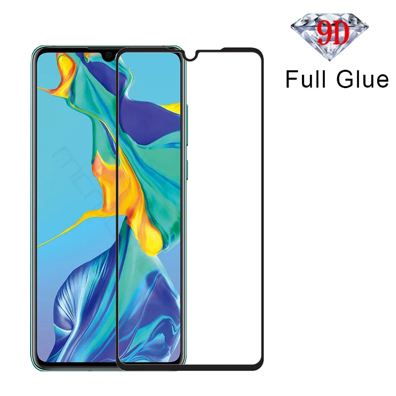 

20Pcs/lot Full Cover Tempered Glass For Huawei P30 lite Screen Protector Film Huawei P30 P30Lite Full Glue Tempered Glass Film